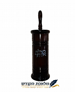 בית מגילה עץ בשילוב עור צבע דובדבן כהה. - גדלים שונים לבחירה בית מגילה עץ בשילוב עור צבע דובדבן כהה. - גדלים שונים לבחירה